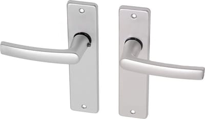 Wovar Deurkruk met schild aluminium blokmodel Blind | Per Set