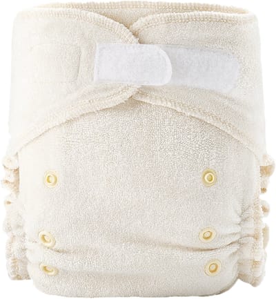 HappyBear | Bamboe one size luier | Tweedelige wasbare luier | 4kg t/m 15kg | Superslanke pasvorm | Handige klittenbandsluiting