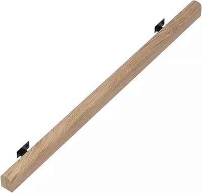 Binnenleuning Hout - Trapleuning Wandmontage - Veiligheid Binnen - Massief Hout - 1.8 Meter - Natuurlijk Hout