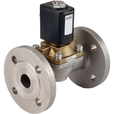 Magneetventiel 25 mm Flens NC Roestvrij staal PTFE 0-10bar/145psi 230VAC 6407 357372