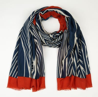 Sunset Fashion - Lange sjaal met print - Blue