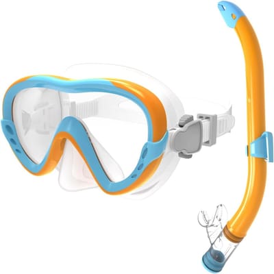 Snorkelset Kinderen: Compleet Duikmasker met Droge Snorkel, Anti-lek en Anti-condens