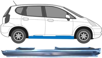Volledige dorpel voor Honda Jazz 2002-2008 / Rechts