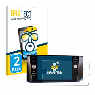 BROTECT - Screenprotector voor Volkswagen T-Cross 2022 Discover Media 8" - Folie Beschermfolie transparant 2 Stuks