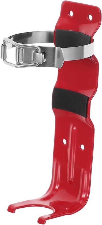 Brandblusser Muurhouder - Brandblusser Beugel - Veilig Opbergen - Verstelbaar Ontwerp - 32x19.5x6 cm - Rood
