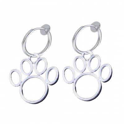 Klem oorbellen -zilverkleur -dieren -voetjes- geen gaatje- Charme Bijoux