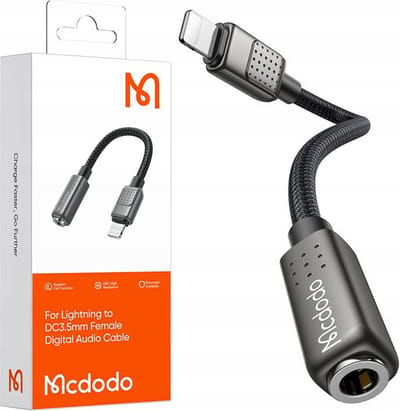 Mcdodo® Adapter Jack 3.5mm naar iPhone - Kabel - Voor Lightning - DAC