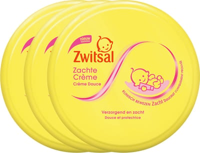 Zwitsal Zachte Crème Baby - 3 x 200 ml - Voordeelverpakking