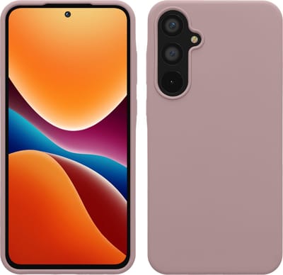kwmobile telefoonhoesje geschikt voor Samsung Galaxy A55 5G - Hoesje met siliconen coating - Smartphone case in licht oudroze