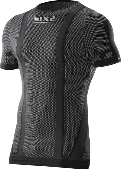 SIXS CLASSIC CARBON / Zweethemd korte mouw zwart-S
