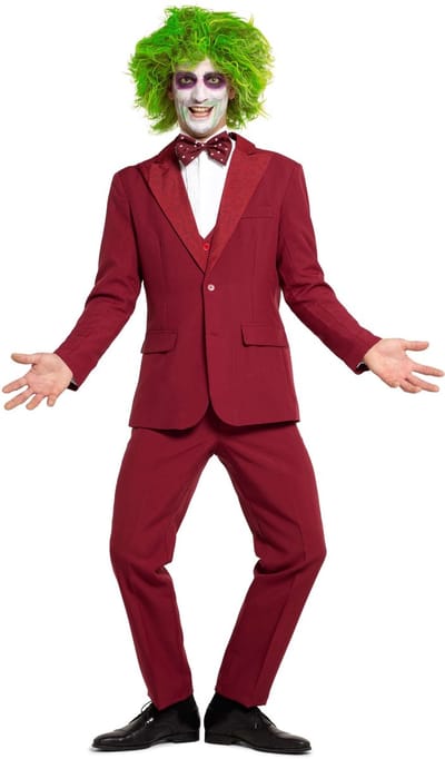 Suitmeister Beetlejuice Groom - Heren Pak - Halloween Kostuum - Officieel Beetlejuice Kostuum - Rood - Maat M