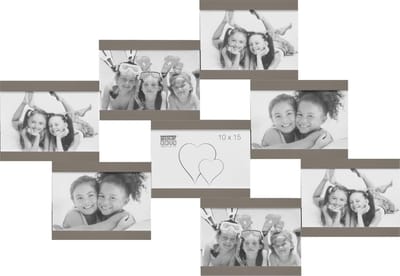 Deknudt Frames multifotolijst S68RK9 P8 - taupe - 8 foto's 10x15 cm
