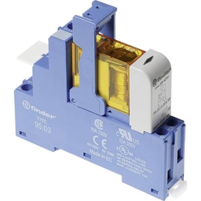Finder 48.31.7.012.0050 Relaismodule (modulair) Nominale spanning: 12 V/DC Schakelstroom (max.): 10 A 1x wisselcontact 1 stuk(s)