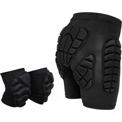 Ensemble short de Ski en plein air + genouillères, imperméable, skateboard, snowboard, Ski pour femmes et hommes Ski Shorts M