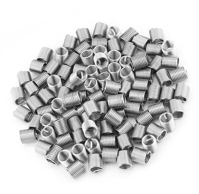 Dailygoods- Schroefdraad Inserts M8X1.25 - RVS 304 - 100 Stuks - Spiraalvormig - Verbeterde Verbindingssterkte - Slijtvast en Duurzaam - Draadinserts