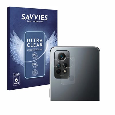 Savvies - Screenprotector voor Xiaomi Redmi Note 12 Pro 4G (ALLEEN Camera Lens) - Folie Beschermfolie transparant 6 Stuks