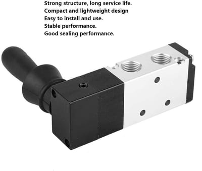 Dailygoods- Pneumatische Klep 5 Poort 3 Positie - Handmatige Regelklep - Werkdruk 0~0,8Mpa - Industrieel Gereedschap - Hoogwaardige Kwaliteit - Efficiëntie Verbeteren