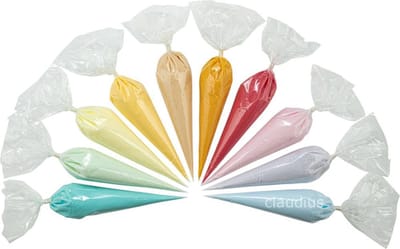 Scrubzout Rainbow - 300 gram in puntzak wit - 10 stuks - zen moment, eucalyptus, opium, lavendel, rozen, hamam, vanille, amandel, appel-kaneel en fruity melon - Hydraterende Lichaamsscrub
