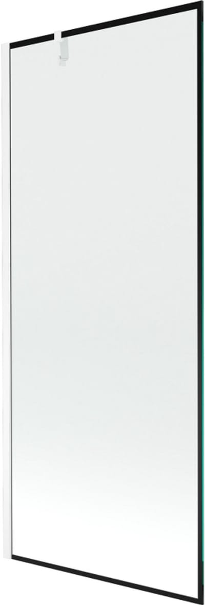 Mexen Next 1-delig badscherm 80 x 150 , zwart frame, wit - 895-080-000-00-70-20