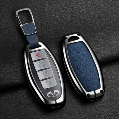 Coque Complète en Alliage de Zinc pour Clé de Voiture à Télécommande Fob Pour Infiniti Q50 Q60 Q70 Qx50 Qx60 Qx70 G25 Ex Fx Jx35 Fx25 Fx35 Ex35 Fx37 Jx35 black