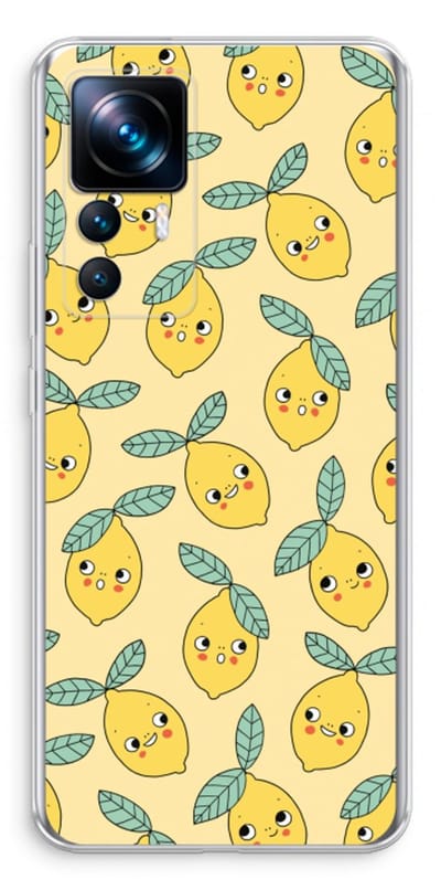 Case Company® - Hoesje geschikt voor Xiaomi 12T hoesje - Citroenen - Soft Cover Telefoonhoesje - Bescherming aan alle Kanten en Schermrand