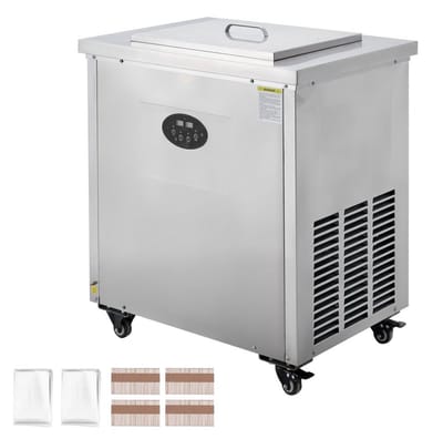 Commerciële IJslollymachine - Set van 40 Mallen - Roestvrij Staal - Inclusief Stokjesmaker - Voor Bars, Cafés en Melktheewinkels