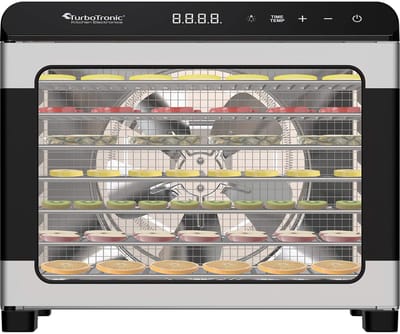TurboTronic FD55 Voedseldroger XL - Droogoven - 55 Liter - Zilver/Zwart