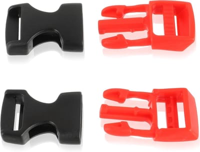 Chin clip set voor helmen met gespsluiting, geschikt voor fietshelmen, motorhelmen en mountainbikehelmen (rood)