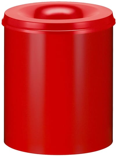 V-Part - Vlamdovende papierbak 80 liter - Steel - rood - Prullenbak