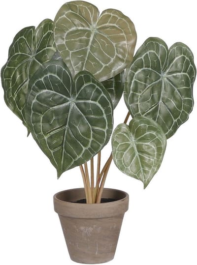 MICA DECORATIONS PEPEROMIA KUNSTPLANT IN BLOEMPOT STAN - H38 X Ø33 CM - GROEN