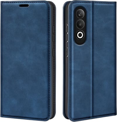 MobyDefend Hoesje - Geschikt voor OnePlus Nord CE 4 - Luxe Wallet Bookcase (Magnetische Sluiting) - Blauw