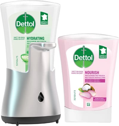 Dettol - Automatische Zeepdispenser No Touch &1x250ml Handzeep No Touch Navulling - Sheabutter