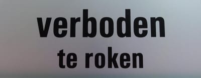 Aluminium deurbordje tekst: verboden te roken | 5 jaar garantie | Zelfklevend | 130x50x0,5 mm