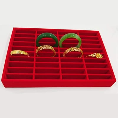 Sieraden Organizer - Lade Inzet - Sieraden Opbergen - 40 Vakken - 35x24x4cm - Rood