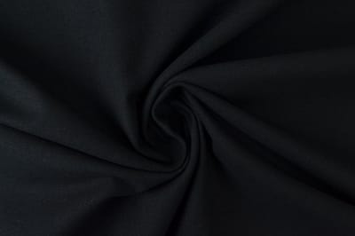 50 meter molton stof - Zwart - 100% katoen - Molton stof op rol