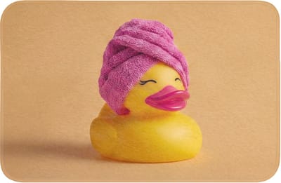 WC mat 60x40 cm - Antislip - Badeend - Handdoek - Kleurrijk - Toiletmat - Vloermat - Douchemat - Toilet tapijt - Toiletmatten