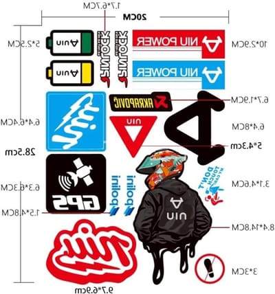 Mooie Motorstickers voor Motorrijden, Bagage en Gitaren - Duurzaam Vinyl met Goede Uiterlijk