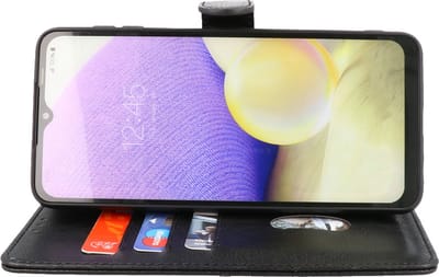 Zakelijke Book Case Telefoonhoesje - Portemonnee Hoesje - Geschikt voor de Oppo Reno 8 - Zwart