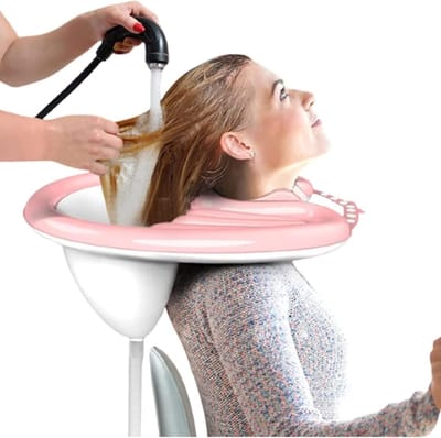 Daity Draagbare - opblaasbare shampoobak - geschikt voor bedlegerige mensen - mensen met een beperking en ouderen - voorzien van een luchtpomp - geschikt voor thuisgebruik - ziekenhuizen en kapsalons.