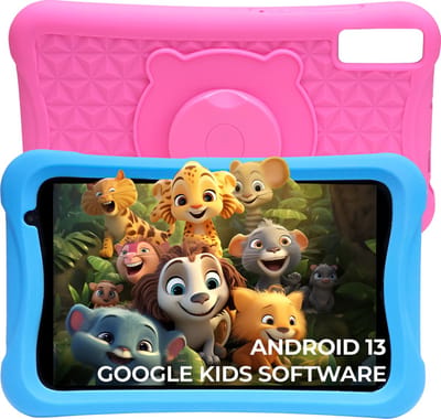 Denver Kindertablet - Android 13 – Ouderlijk Toezicht - 4GB RAM - 64GB - 8 Inch - Incl. Blauwe en Roze Hoes - TIO80105K