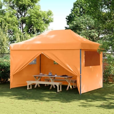 Opvouwbaar Prieel - Feesttent Tuinpaviljoen - Buitenfeesten Organiseren - Waterdicht Oxford Weefsel - 300 x 300 cm - Oranje