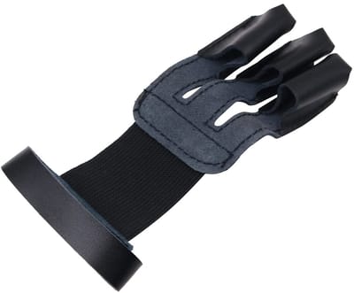 Allecto - Finger Guard - Vingerbescherming - Beschermende handschoen - Zwart - Vinger tab protector - Ideaal voor boogschieten