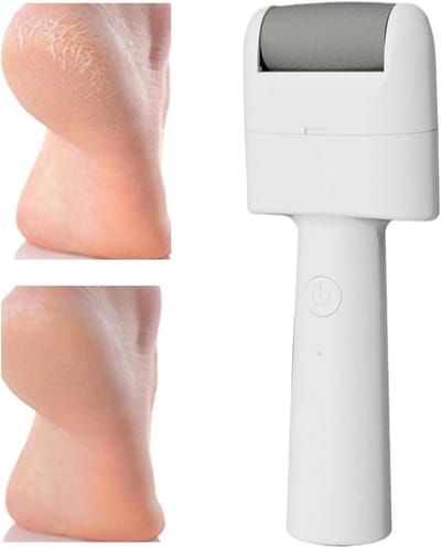 Elektrische Voetvijl - Eeltverwijderaar Pedicure - Voeten Verzorgen - Dubbele Snelheid - USB Oplaadbaar - Wit
