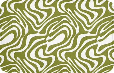 WC mat 80x50 cm - Antislip - Lijnpatroon - Groen - Organisch - Toiletmat - Vloermat - Douchemat - Toilet tapijt - Toiletmatten