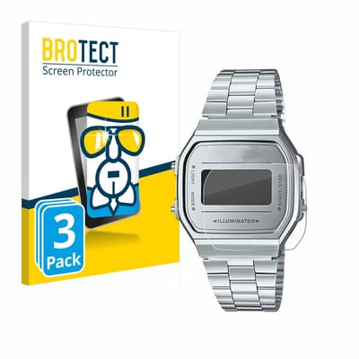 Screenprotector 3 Stuks voor Casio A168WEM-7EF Beschermglas transparant
