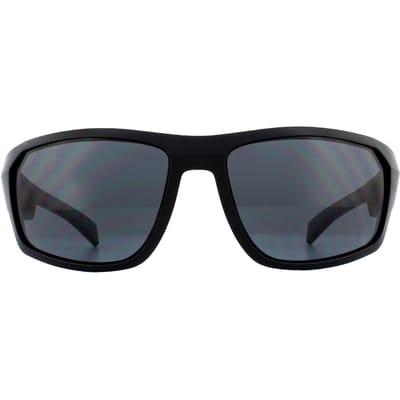 Tommy Hilfiger Wrap Mens Mattele Zwart grijze zonnebril