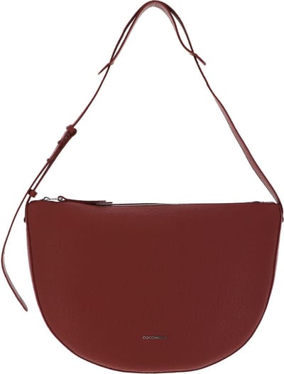 COCCINELLE Leren Schoudertas Lea Elk Shoulderbag Cinnamon Bruine