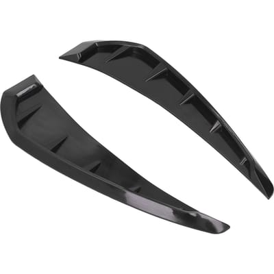 2 STUKS Auto Zijspatbord Luchtrooster Sierlijsten Covers Links Rechts Rubber Zwart Universele Decoratie black