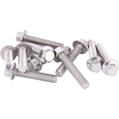 10 stuks M8 roestvrijstalen SS304 zeskantflensschroeven met dopkop en ringbouten