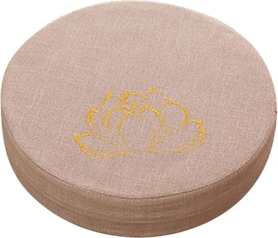 Meditatie Kussen - Vloerkussen Zitkussen - Ontspanning Thuis - Traditioneel Ontwerp - 40cm Diameter 6cm Hoog - Beige